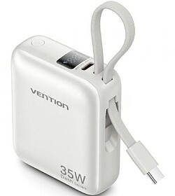 FHEN0 Powerbank 10000mAh Vention FHEN0/ 35W/ Bege/ Inclui Ca...