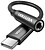 BIIBA Vention Adaptador de Áudio DAC - Jack 3.5mm Fêmea - USB-C Macho - Cabo 10cm - Alumínio - 29 AWG - Cor Preto - imagem 1