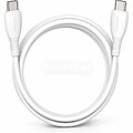 Cabo USB 2.0 Tipo-C Vention TRVWF/ USB Tipo-C Macho - USB Tipo-C Macho/ Até 60W/ 480Mbps/ 1m/ Branco TRVWF