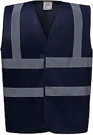 YHVW100 Colete de alta visibilidade tam: L cor: Navy : Yoko