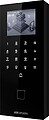 Controlo de acesso e presença PoE IP65 - Cartão MF, código QR dinâmico e PIN - 5.000 utilizadores ¦ 150.000 registos - TCP/IP, WiFi, USB, RS485 e Wiegand - 2.4’ TFT ¦ Controlador integrado - iVMS-4200 ¦ Hik-Connect DS-K1T807MBWX-QRE1