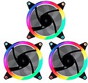 Unykach Candy 30 Pack de 3 Ventiladores 120mm com Iluminação ARGB - Velocidade Máx. 1500rpm - Controladora e Comando à Distância - Cor Preta