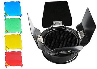 BD03 : Godox KIT BARNDOOR, FILTROS E GRELHA C98 Conjunto God...