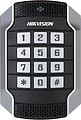 Leitor de acesso - Acesso por cartão MF e PIN - Indicador LED e acústico - Wiegand 26/34 ¦ RS485 - Compatível com os controladores Hikvision - Adequado para uso exterior IP65 ¦ IK10 DS-K1104MK