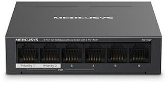 Switch Mercusys 6 Portas RJ45 10/100Mbps - 4 Portas PoE - Al...