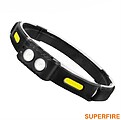 Lanterna de Cabeça 2 em 1 6W 220lm IP44 SUPERFIRE HE03-A