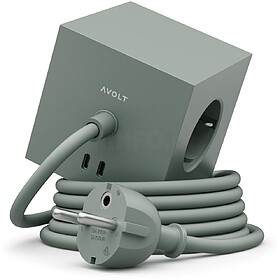 SS59153 : AVOLT - Carregador AC Square 1 (1.8m oak green)
