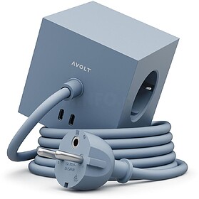 SS59154 : AVOLT - Carregador AC Square 1 (1.8m shark blue)