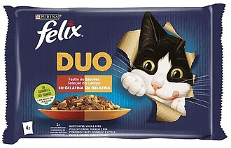 6581210 Alimento Húmido para Gato Duo Felix Fantastic Carne...