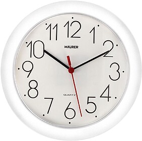 RELOJIO DE PAREDE Ø 25 cm. Cor Branco