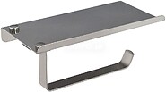 SUPORTE DE ROLO WC COM Estante Para Telemóveis Autoadesivo, Cor Inox COM Efeito Espelho, Autoadesivo Resistente ou COM Parafusos SUPORTE DE ROLO Maurer COM Estante Para Telemóveis Autoadesivo/ Parafusos. Cor Inox