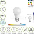 Lâmpada LED Standard Rosca E27. 9.5 Watt. Equivalente a 75 Watt. 1055 Lumens. Luz Fria (6500º K.) Lâmpada LED Standard Rosca E27. 9.5 Watt. Equivalente a 75 Watt. 1055 Lumens. Luz Fria (6500º K.)
