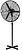 Ventilador de Pé Ø 70 x195 cm. Preto 190 W. Oscilação Automática, Altura Regulável, Cabeça Inclinável, Base Estável 60x60 cm. Ventilador de Pé Ø 65 x200 cm. Cor Preto 190 W - imagem 1