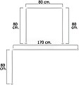 Barra Para Cortina DUCHE Universal Alumínio Branco 80 x 170 cm