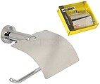 Suporte de rolo de papel higiénico Maurer II com tampa inox 16 x 22 Cm