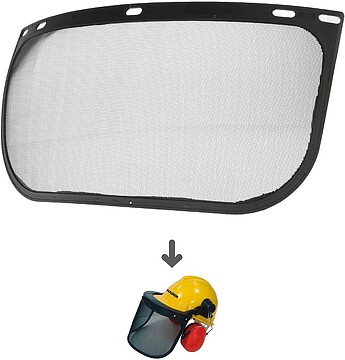 Recarga Protector Facial Para Capacete COM Viseira, Protector Facial De Grelha e Protetor Auditivo Maurer Modelo 99790