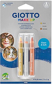 Kit de Maquilhagem Giotto Metálico com 3 Lápis Cosméticos...