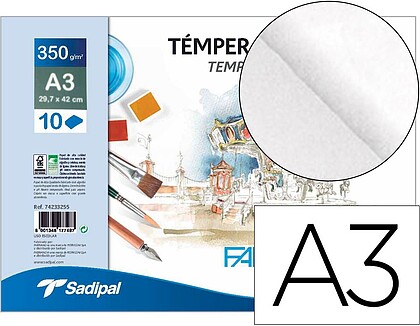 FIR-69940 : BL.FABRIANO AGUARELA BRANC.A3+ 350G 10FL