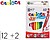 Marcador carioca joy bolsa papel 12 unidades cores sortidas + 2 grátis Marcador carioca joy bolsa papel 12 unidades cores sortidas + 2 grátis 40533 - imagem 1