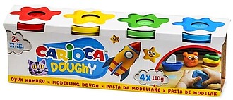 Carioca Pack Macio com 4 Potes de Massa de Modelar 110gr - M...
