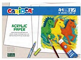 Carioca Acrylic Pack com 10 Folhas A4 para Marcadores e Tinta Acrílica - Papel de 350gr - Não Deixa as Cores Transparecerem CA44811