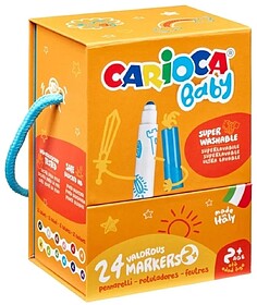 Carioca Baby Caixa Rígida com 24 Marcadores - Ponta Redonda...