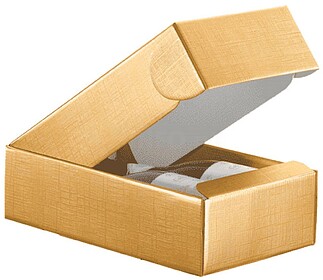 Caixa Cartão p/2 Garrafas Dourado 340x185x90mm Caixa Cartã...