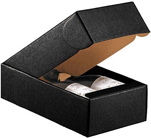 Caixa Cartão p/2 Garrafas Preto 340x1850x90mm Caixa Cartão...