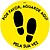 Avery - Covid Round Label - Safety distance (yellow) SS54074 - imagem 1