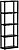 Estante Linha Tempo com 5 Prateleiras de Polipropileno Preto, 60 x 30 x 176 cm G-27060 - imagem 1