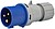 Plugue 16A/220V industrial monofásica Wolfpack - imagem 1