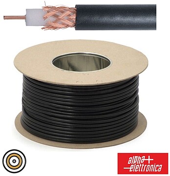 WTR422 CABO COAXIAL 50 Ohm RG58/CU Ø4.95 PRETO Rolo 100mts
