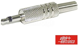G-11-10 : FICHA JACK 3.5MM MACHO C/ PROTECÇÃO MOLA MN