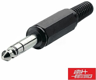 G-15-2 : FICHA JACK 6.35MM MACHO ST C/ PROTECÇÃO DE CABO