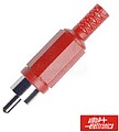 Ficha Rca Macho Vermelha PVC C/ Protecção de Cabo G-17-10