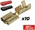Conjunto de 10 Terminais Faston Fêmea C/ Capas G-22-40 - imagem 1