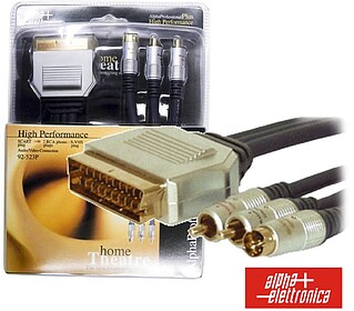 G-92-523P : CABO PROFISSIONAL SCART MACHO/ 2RCA-SVHS MACHO 1...