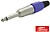 Ficha Jack 6.35MM Macho Azul Profissional MN G-13-8 - imagem 1