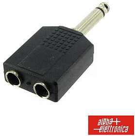 G-70-322 : FICHA ADAPTADORA JACK 6.35MM MACHO MONO/2 JACK 6....