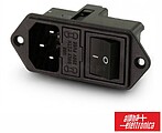 Ficha Alimentação Iec C14 Macho Painel C/ Interruptor ALPHA 23-12/3