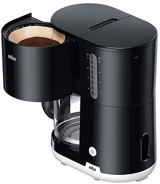 13211054 : MÁQUINA CAFÉ FILTRO BRAUN - KF 1100 BK 1000W - CAP. 10/15 CHÁVENAS