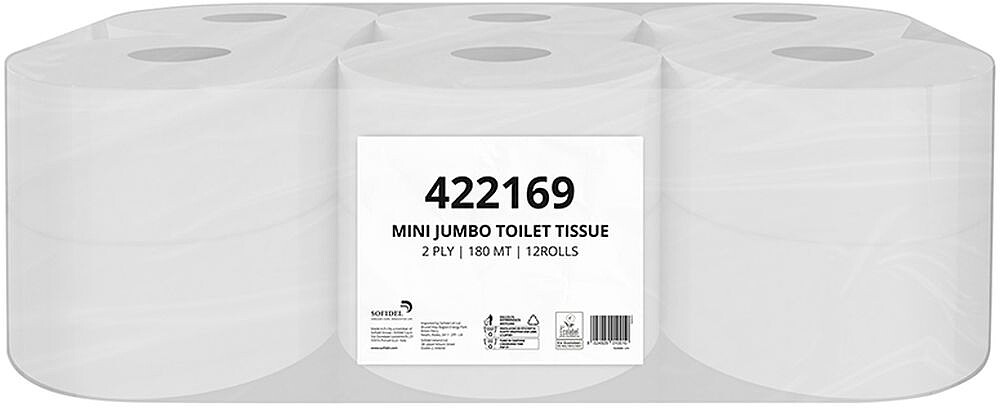 Papel Higiénico (Jumbo) 180mts 2Fls Papernet 12un Papel Higiénico (Jumbo) 180mts 2Fls Papernet 12un