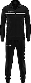 FATO DE TREINO GIVOVA TUTA ONE FULL ZIP - Preto/Branco M
