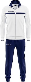 FATO DE TREINO GIVOVA TUTA ONE FULL ZIP - Branco/Azul 3XL