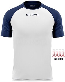 T-SHIRT GIVOVA CAPO - Branco/Marinho 4XS