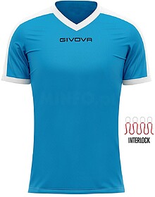 SHIRT GIVOVA REVOLUTION - Azul-celeste/Branco 4XS