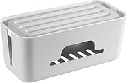 Caixa Organizadora de Cabos Ewent - Suporte para Tablets e Telemóveis - Dissipação de Calor - Tampa Removível - 30,7x13,5x13cm - Cor Branca
