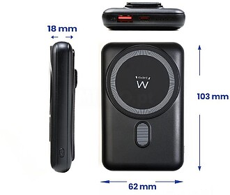 Powerbank Magsafe Ewent EW1162 10000mAH 22.5W PD e QC - USB-...