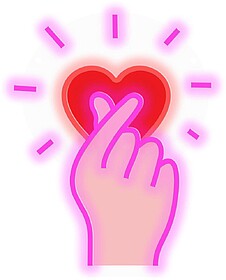 SS58701 : Candy Shock - Wall Print Finger Heart