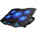 Suporte para Portátil Ewent - 5 Ventiladores Silenciosos até 17” - 2 Portas USB - 5 Velocidades de Ventilador - 2 Modos de Arrefecimento - Cor Preta
